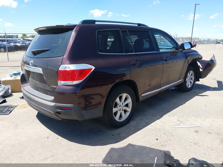 Vin: 5tdbk3eh3bs045646, lot: 45874113, toyota highlander se v6 20114