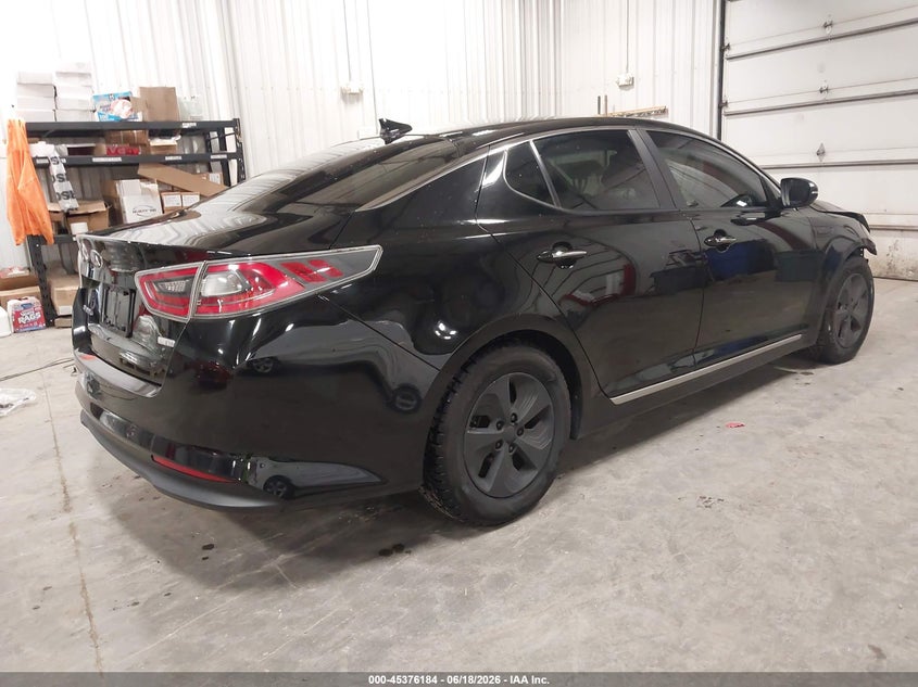 Vin: knagm4ad9f5086106, lot: 45874170, kia optima hybrid 20154
