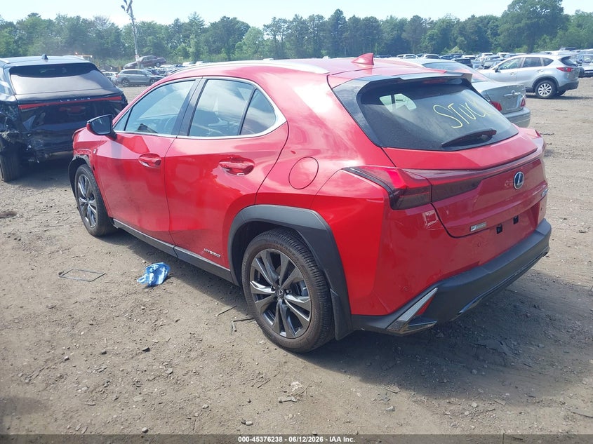 Vin: jthr9jbh6m2041957, lot: 45874224, lexus ux 250h f sport 20213