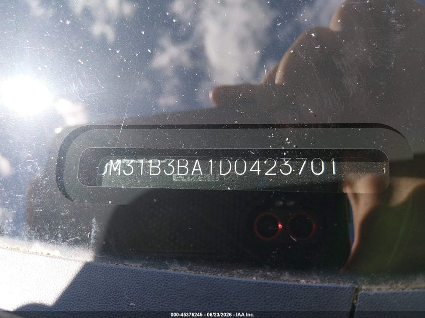 2013 Mazda Cx-9 Sport VIN: JM3TB3BA1D0423701 Lot: 45376245