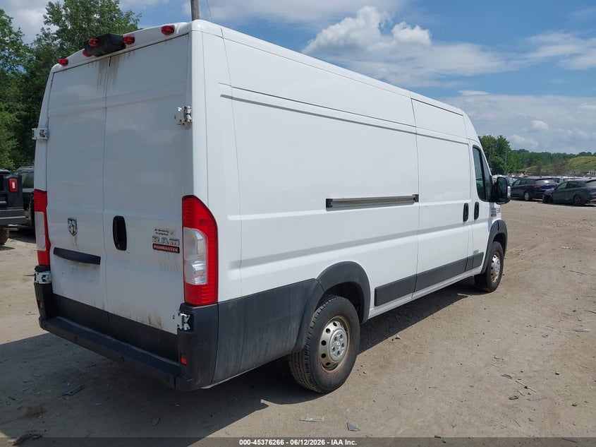 Vin: 3c6frvjgxme504603, lot: 45874252, ram promaster 3500 cargo van high roof 159 wb ext 20214
