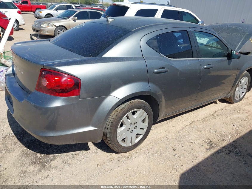 Vin: 1c3cdzab0dn628739, lot: 45874265, dodge avenger se 20134