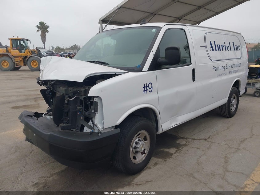 Vin: 1gcwgafp4p1219368, lot: 45874340, chevrolet express cargo rwd 2500 regular wheelbase wt 20232