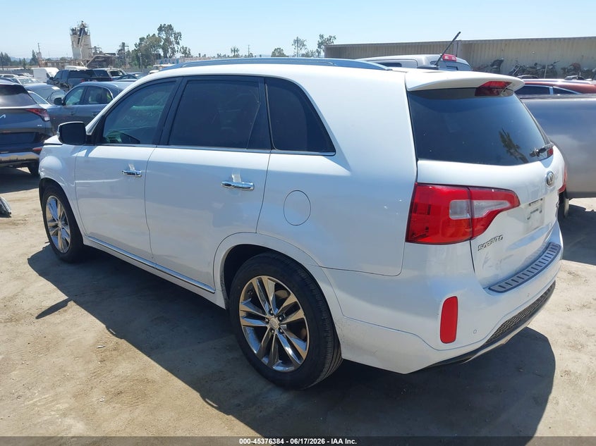 Vin: 5xykw4a74eg483004, lot: 45874370, kia sorento limited v6 20143