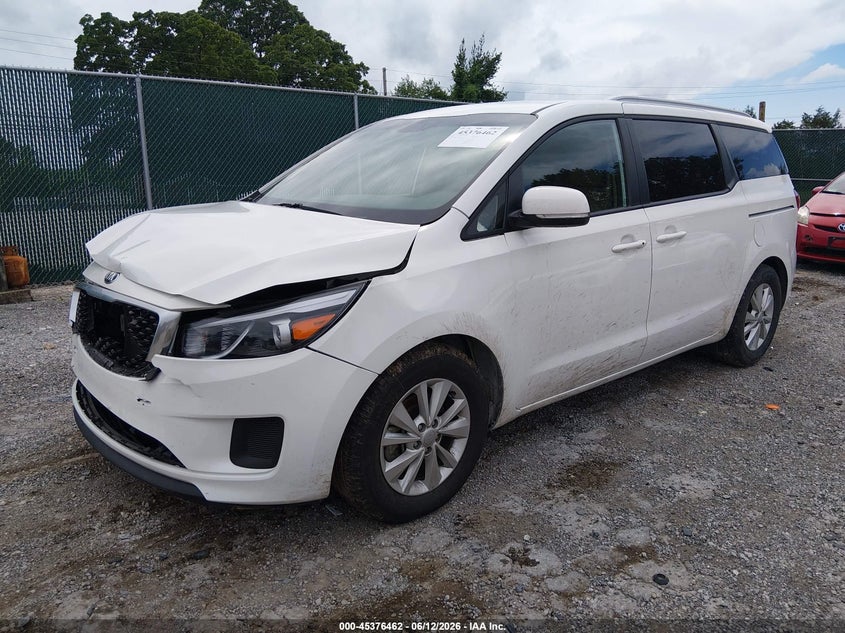 Vin: kndmb5c18h6335710, lot: 45874448, kia sedona lx 20172