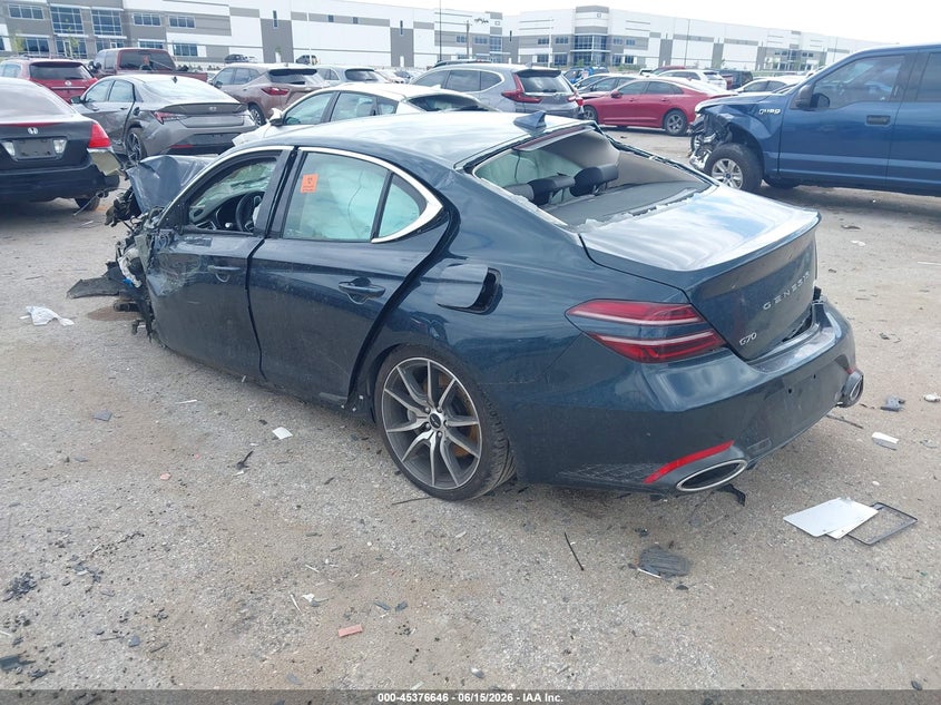 Vin: kmtg34sc1su148174, lot: 45874631, genesis g70 2.5t awd 20253