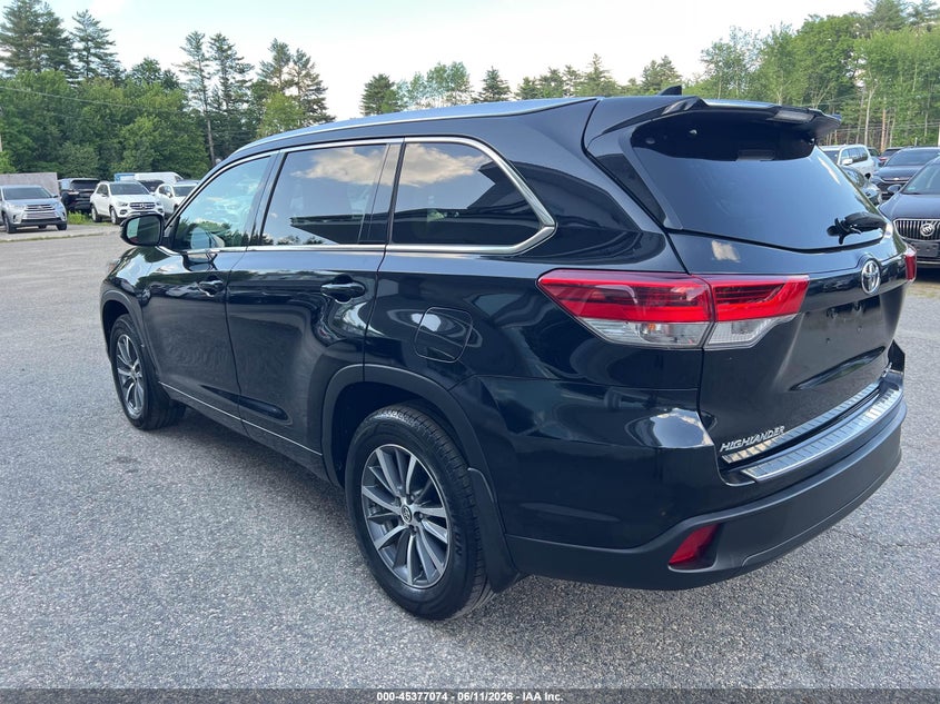 Vin: 5tdjzrfh6js558378, lot: 45875060, toyota highlander xle 20183