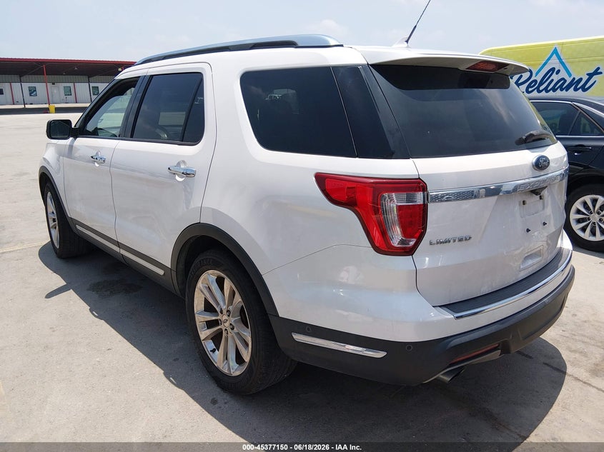 Vin: 1fm5k7fh9jgc35085, lot: 45875136, ford explorer limited 20183