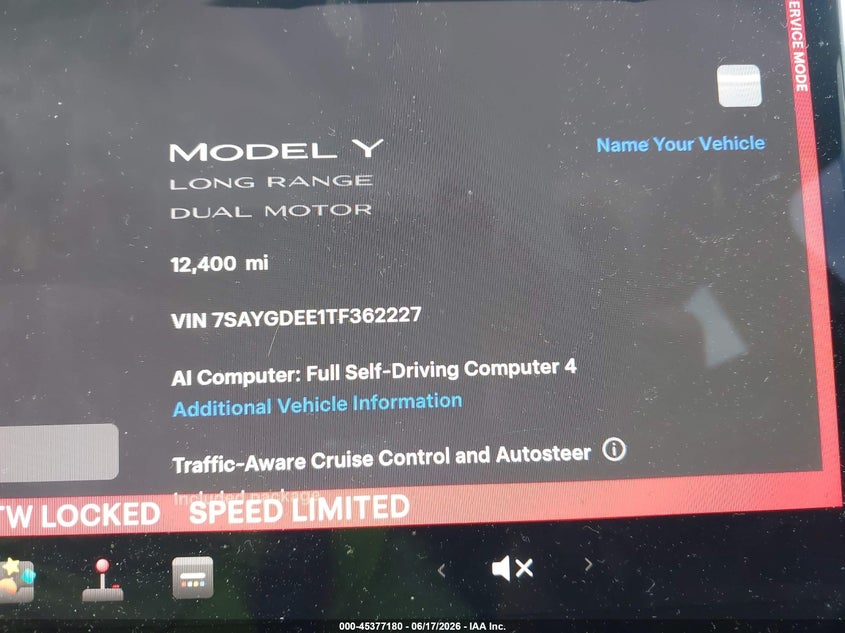2026 TESLA MODEL Y auction photo 7