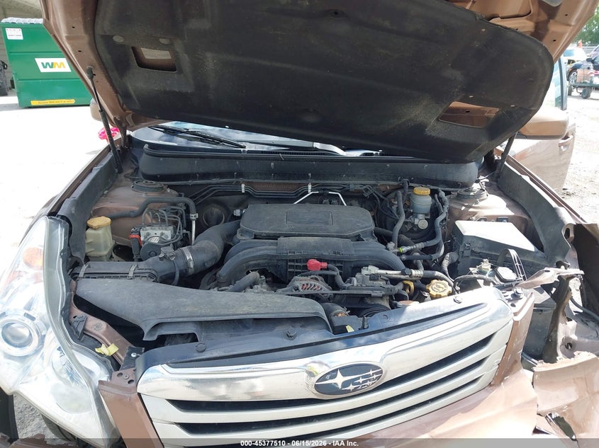 SUBARU OUTBACK 2011 VIN 4S4BRBKC1B3390377