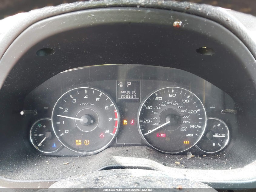 SUBARU OUTBACK 2011 VIN 4S4BRBKC1B3390377