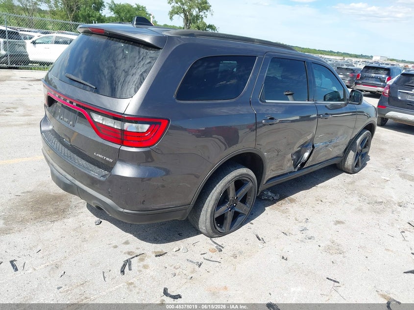 Vin: 1c4rdjdg9fc902887, lot: 45876005, dodge durango limited 20154