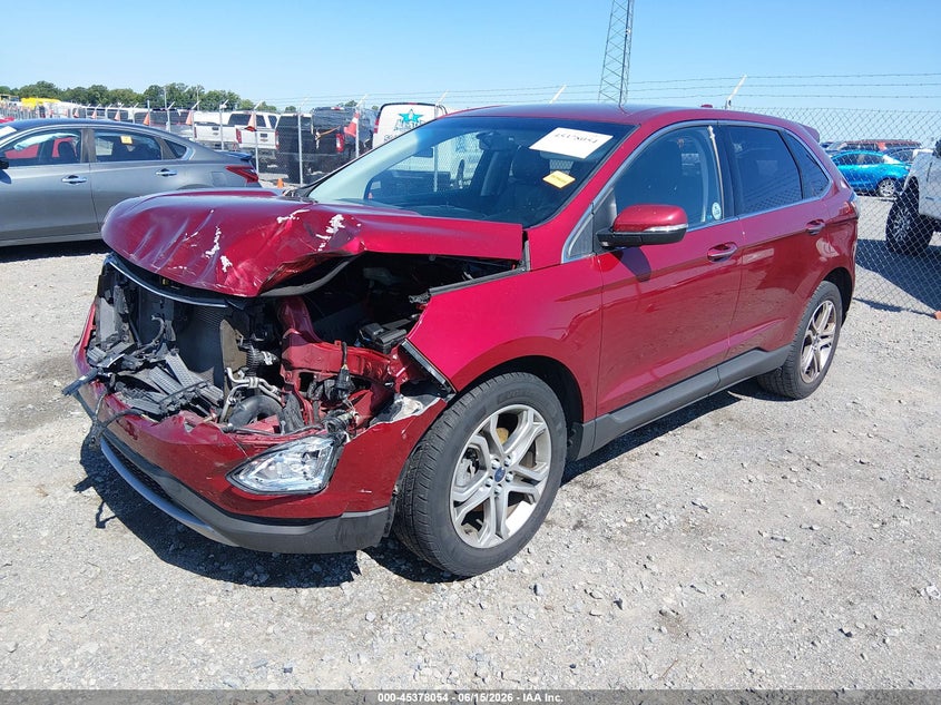 Vin: 2fmpk3k9xgbb00147, lot: 45876040, ford edge titanium 20162