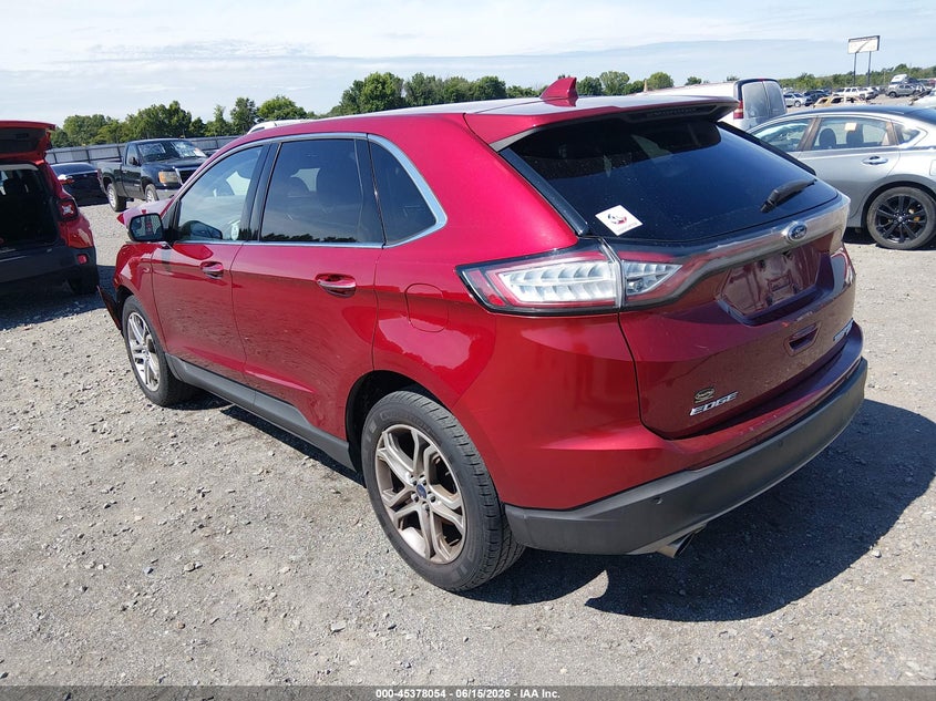 Vin: 2fmpk3k9xgbb00147, lot: 45876040, ford edge titanium 20163