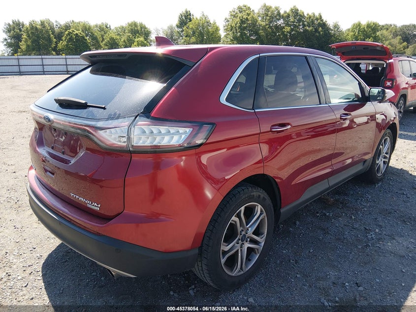 Vin: 2fmpk3k9xgbb00147, lot: 45876040, ford edge titanium 20164