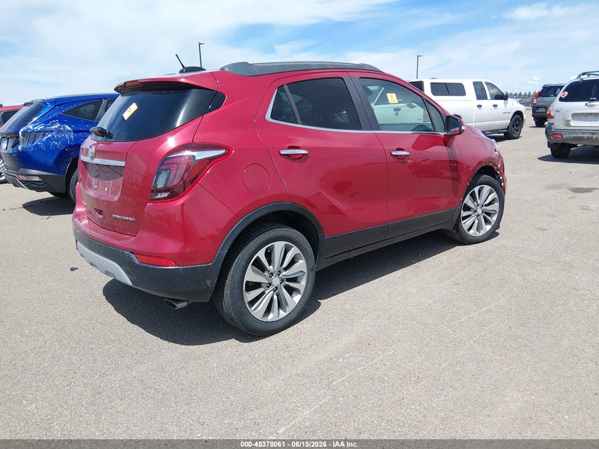 Vin: kl4cjasb8jb658535, lot: 45876047, buick encore preferred 20184