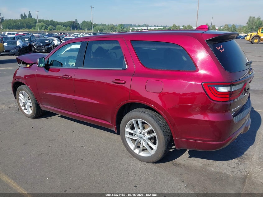 Vin: 1c4rdjdg8nc219769, lot: 45876175, dodge durango gt plus awd 20223