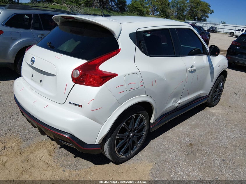 Vin: jn8af5mv8et364974, lot: 45876327, nissan juke nismo 20144