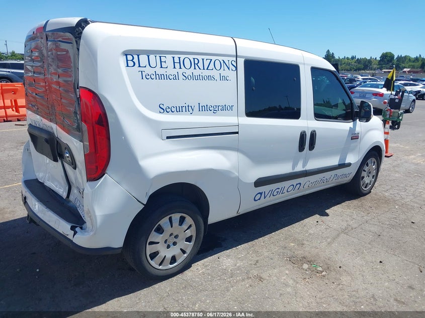 Vin: zfberfbb1h6d58512, lot: 45876736, ram promaster city tradesman slt 20174