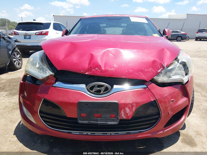 2013 Hyundai Veloster Base W/Black VIN: KMHTC6AD9DU158310 Lot: 45378842