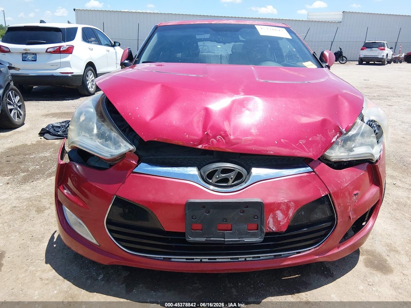 2013 Hyundai Veloster Base W/Black VIN: KMHTC6AD9DU158310 Lot: 45378842