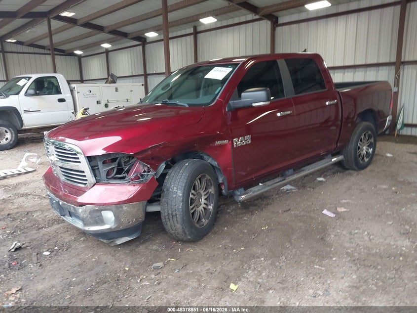 Vin: 1c6rr6lt3hs806234, lot: 45876837, ram 1500 big horn  4x2 5'7 box 20172