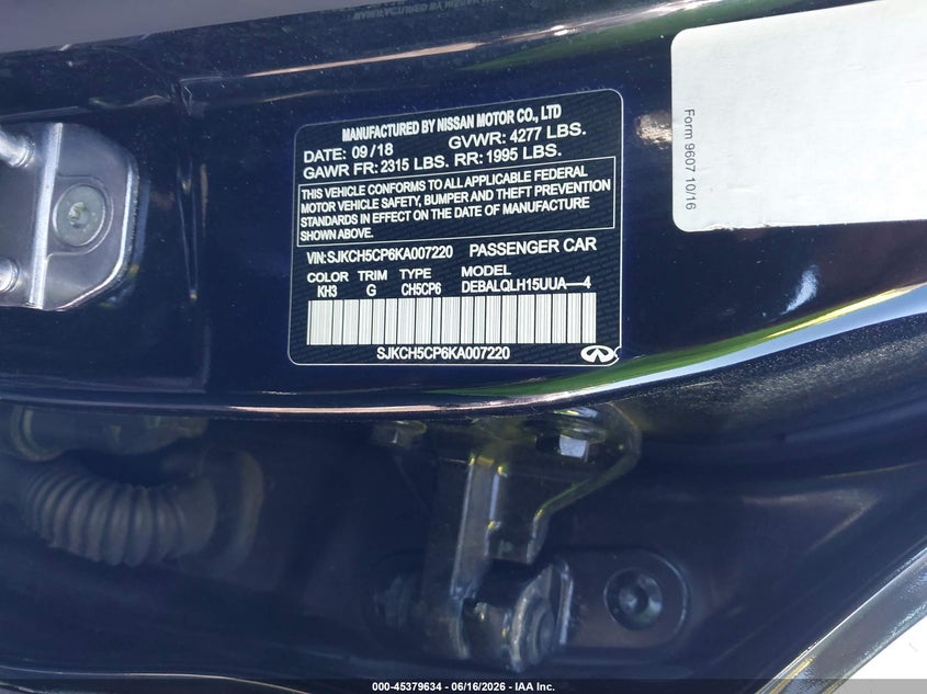 2019 INFINITI QX30 SPORT UTILITY VEHICLE 2.0L I-4 DI, DOHC, VVT, TURBO, 208HP