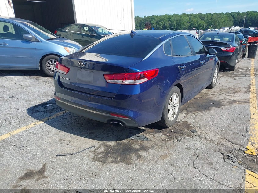 Vin: 5xxgt4l34jg186208, lot: 45877726, kia optima lx 20184