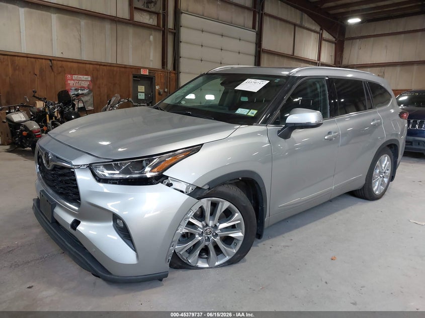 Vin: 5tddzrbh2ms551404, lot: 45877732, toyota highlander limited 20212