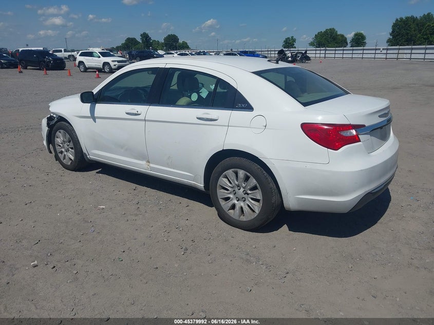 Vin: 1c3ccbab8cn292461, lot: 45877989, chrysler 200 lx 20123