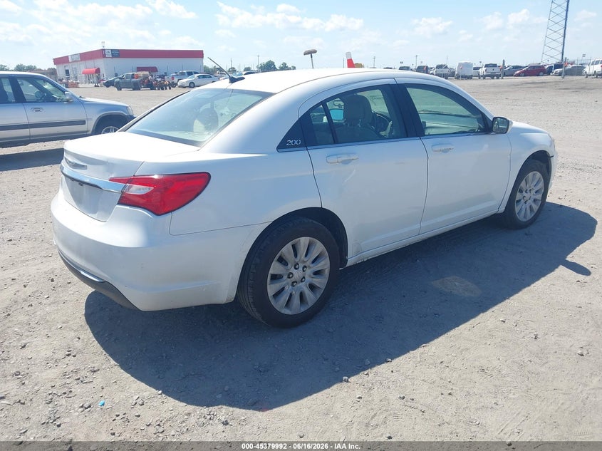 Vin: 1c3ccbab8cn292461, lot: 45877989, chrysler 200 lx 20124