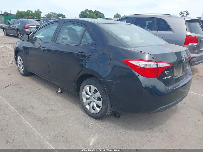 Vin: 2t1burhe3gc687461, lot: 45878017, toyota corolla le 20163