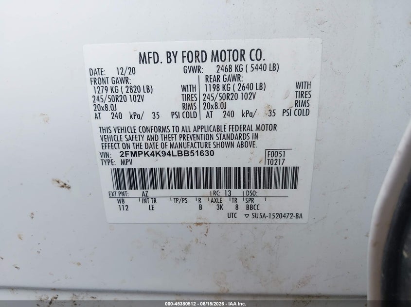 2020 FORD EDGE TITANIUM — Photo 9