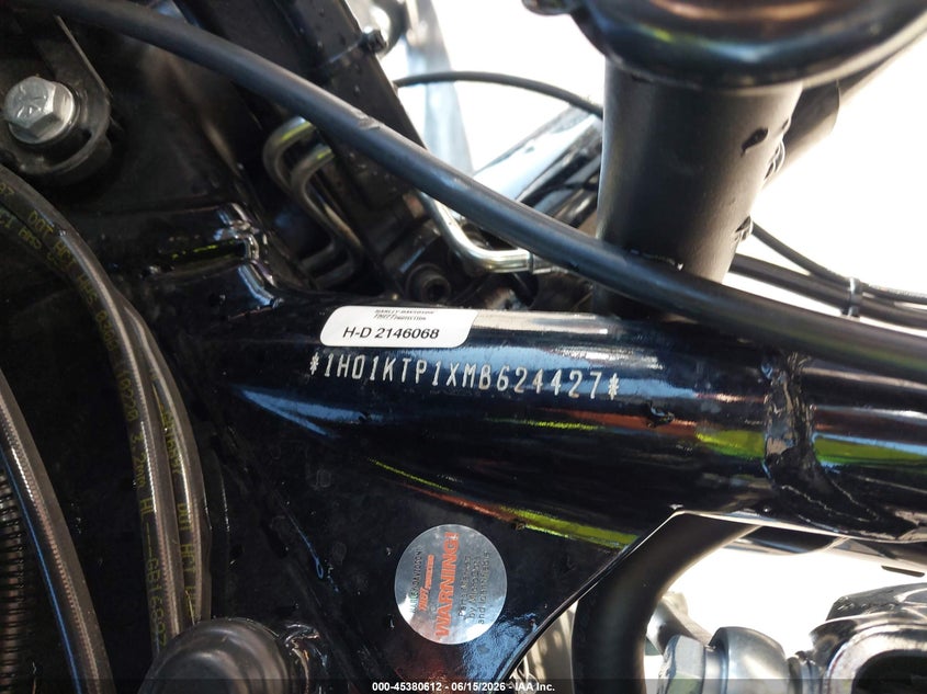 2021 Harley-Davidson Fltrxs VIN: 1HD1KTP1XMB624427 Lot: 45380612