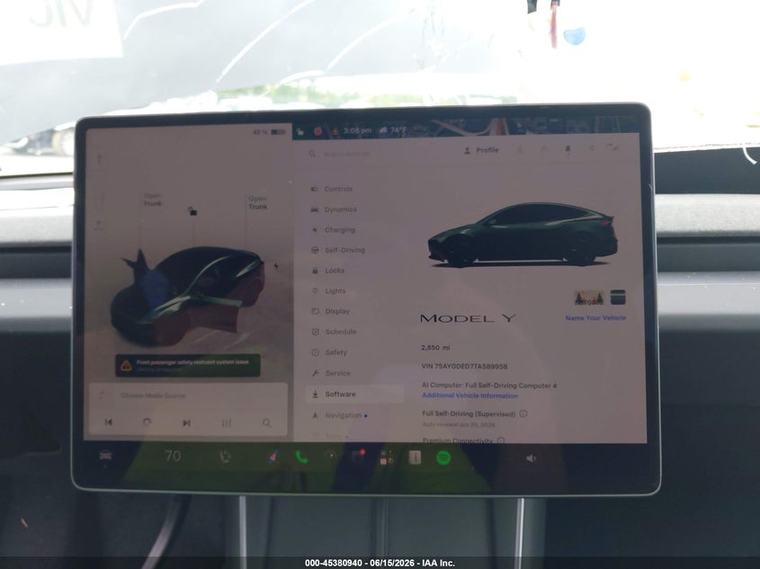 2026 TESLA MODEL Y auction photo 7