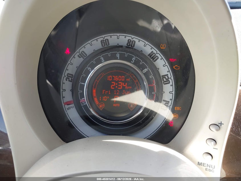 2012 Fiat 500 Pop VIN: 3C3CFFAR8CT330640 Lot: 45381412
