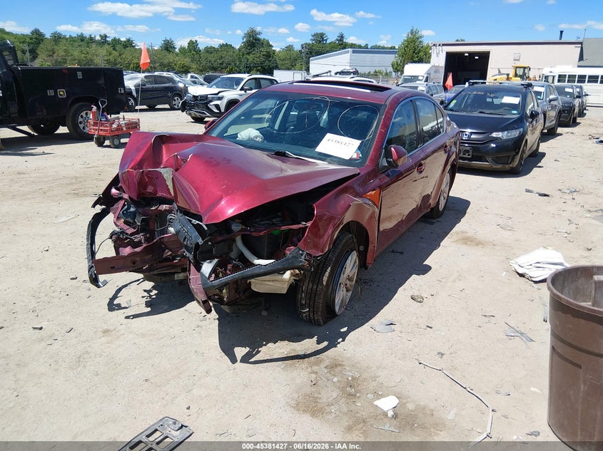 Vin: 4s3bmbh66c3009693, lot: 45879422, subaru legacy 2.5i premium 20122