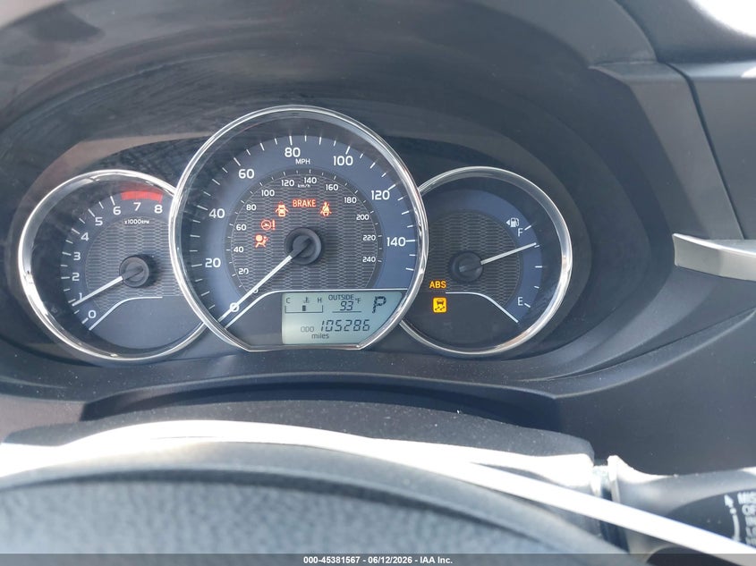2016 TOYOTA COROLLA SEDAN 1.8L I-4 DOHC, VVT, 132HP