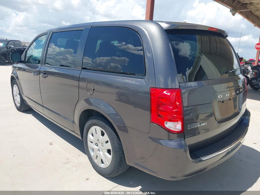 Vin: 2c4rdgbg2jr296659, lot: 45879620, dodge grand caravan se 20183