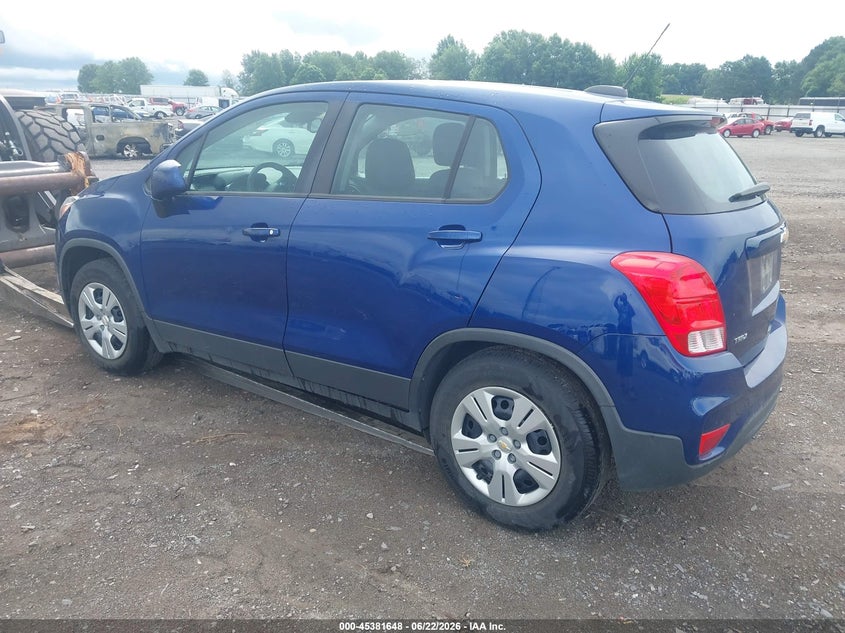 Vin: 3gncjksb8hl214633, lot: 45879643, chevrolet trax ls 20173
