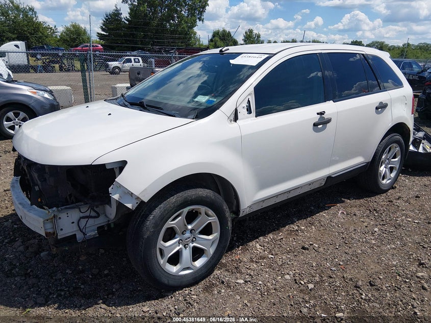 Vin: 2fmdk4gc7dba48811, lot: 45879644, ford edge se 20132
