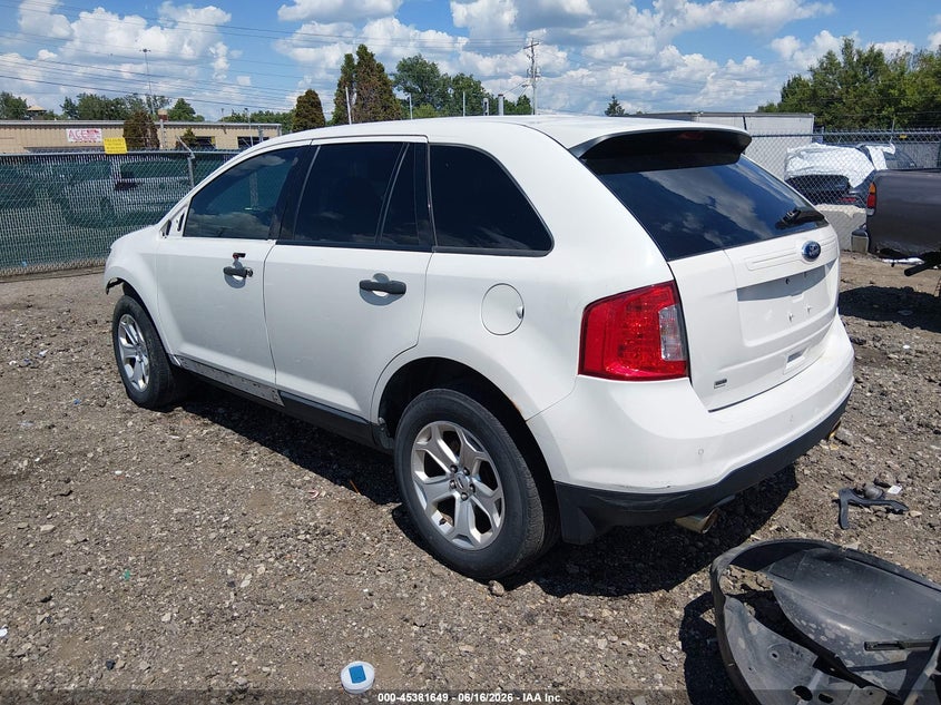 Vin: 2fmdk4gc7dba48811, lot: 45879644, ford edge se 20133