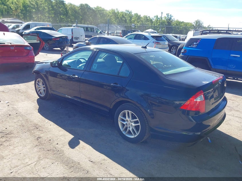 Vin: 3fahp0ga1cr187594, lot: 45879664, ford fusion s 20123