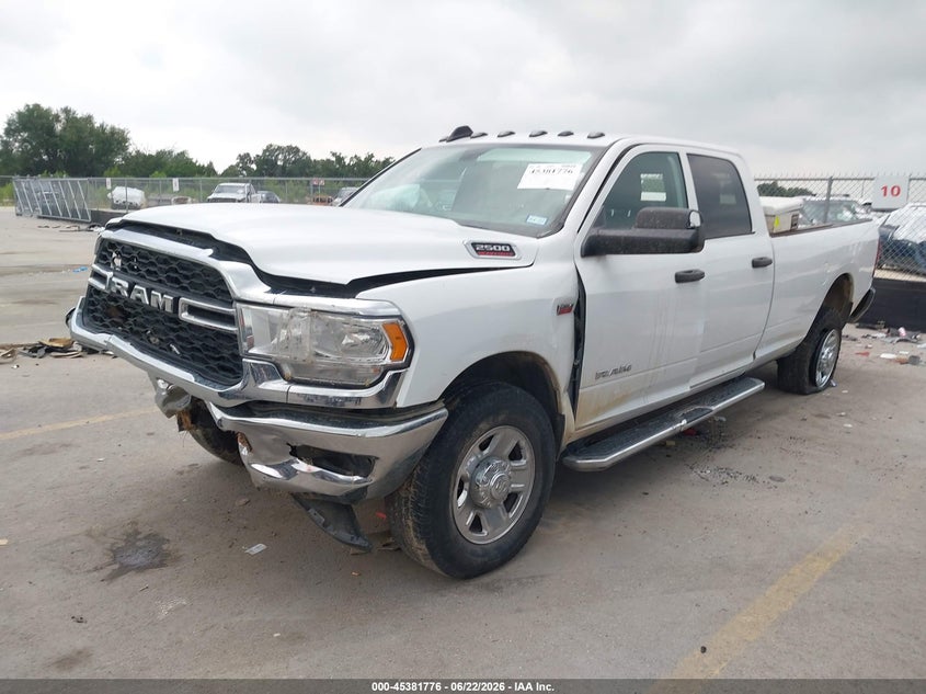 Vin: 3c6ur5hj3mg633036, lot: 45879771, ram 2500 tradesman  4x4 8' box 20212