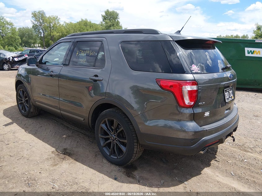 Vin: 1fm5k8d82kgb53659, lot: 45879924, ford explorer xlt 20193