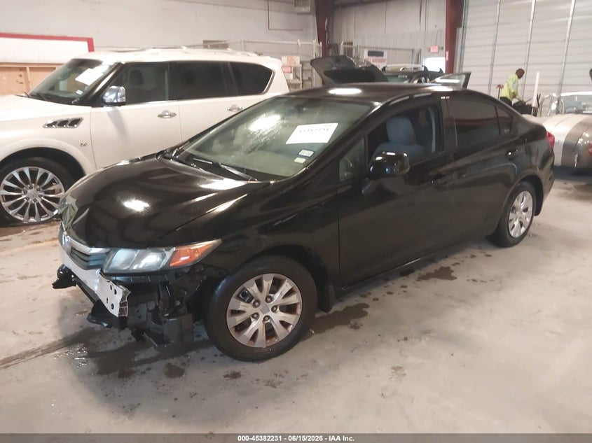 2012 Honda Civic Lx 19XFB2F5XCE109614 photo 1
