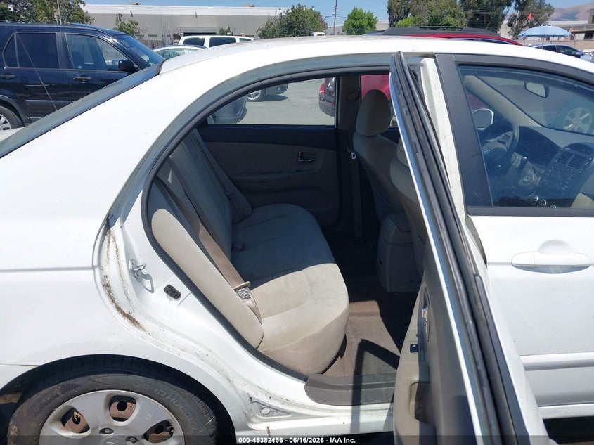 2009 Kia Spectra Ex VIN: KNAFE222795663844 Lot: 45382456