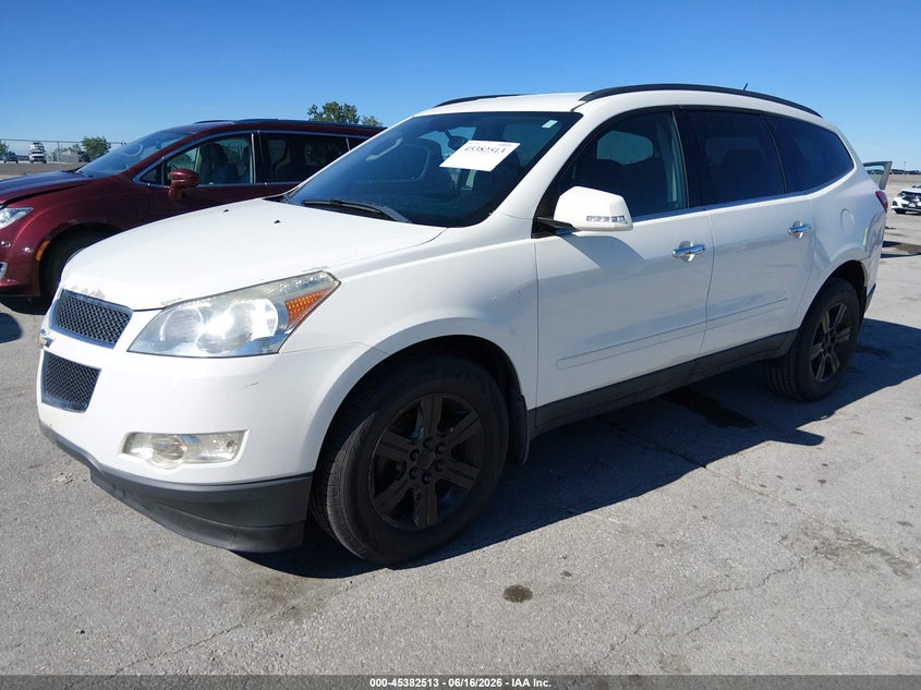 Vin: 1gnkvged6cj130997, lot: 45880508, chevrolet traverse lt w/1lt 20122