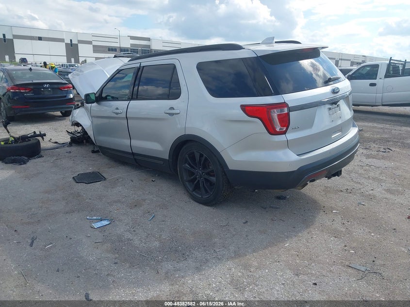 Vin: 1fm5k7d85hgd85286, lot: 45880577, ford explorer xlt 20173