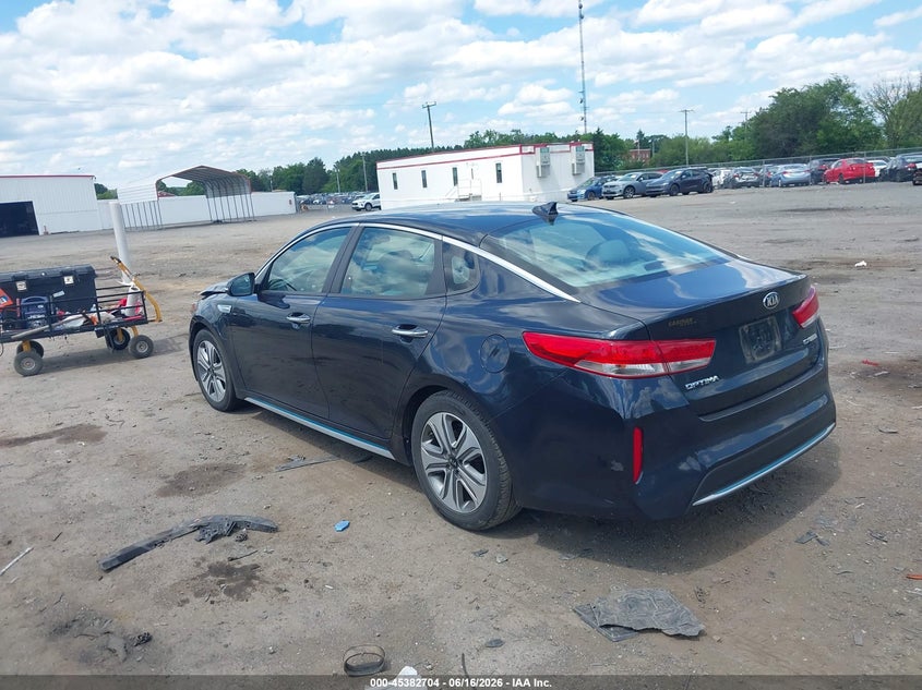 Vin: knagv4ld0h5013333, lot: 45880700, kia optima plug-in hybrid ex 20173